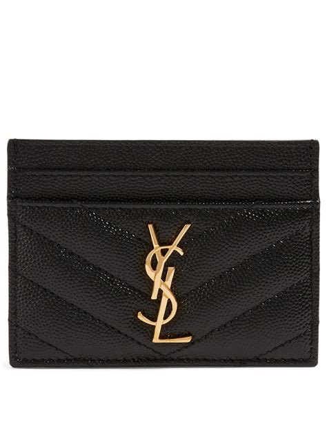 ysl card holder matte black|YSL card holder on sale.